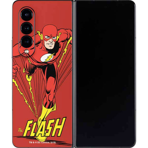 DC Comics The Flash Classic Action Pose Art Galaxy Z Fold4 5G Skin